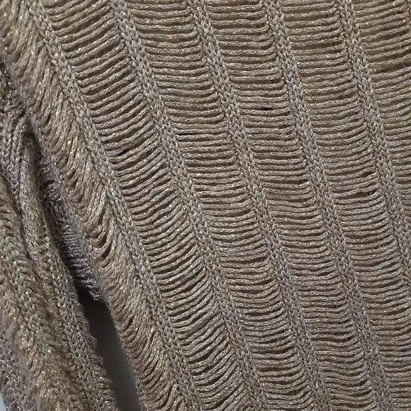 NWT GOLD METALLIC THREAD KINIT SWEATER AND SKIRT SET - Picture 11 of 17